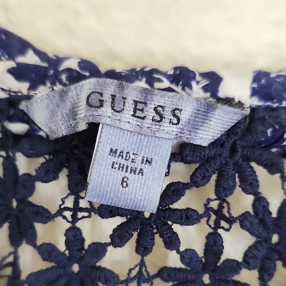 Guess Blue and White High Low Dress - Picture 2 of 11